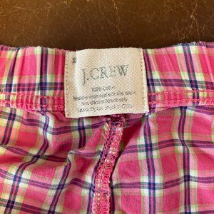 J.Crew Pajama shorts - Pink with plaid pattern - XXS